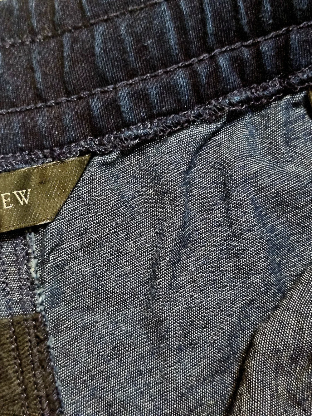J. Crew Men's Navy Blue Hybrid Shorts with Cream Drawstring Sz SMALL